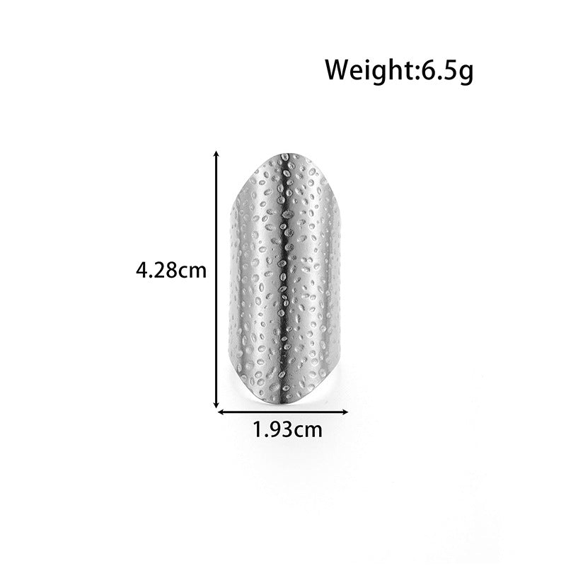 Wholesale Metal Advanced Sense Ginkgo Leaf Opening Titanium Steel Ring