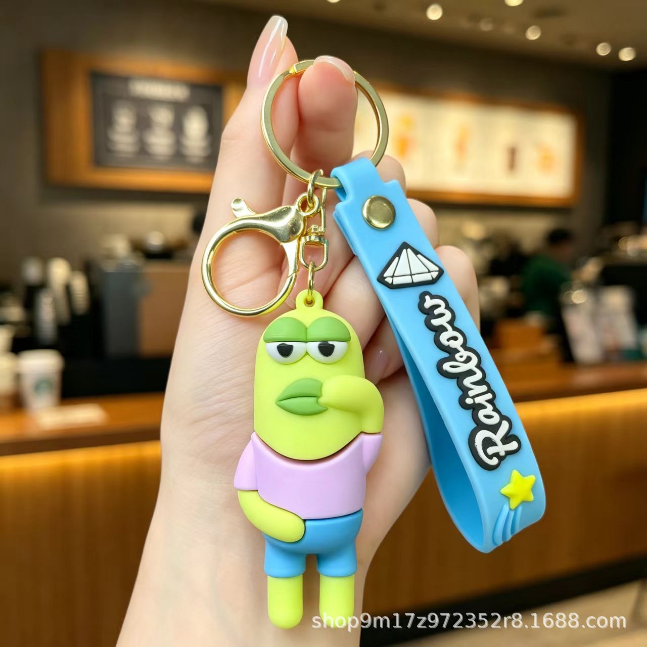 Wholesale SpongeBob Cartoon PVC Keychain - Funny Car Key Accessory or Bag Charm