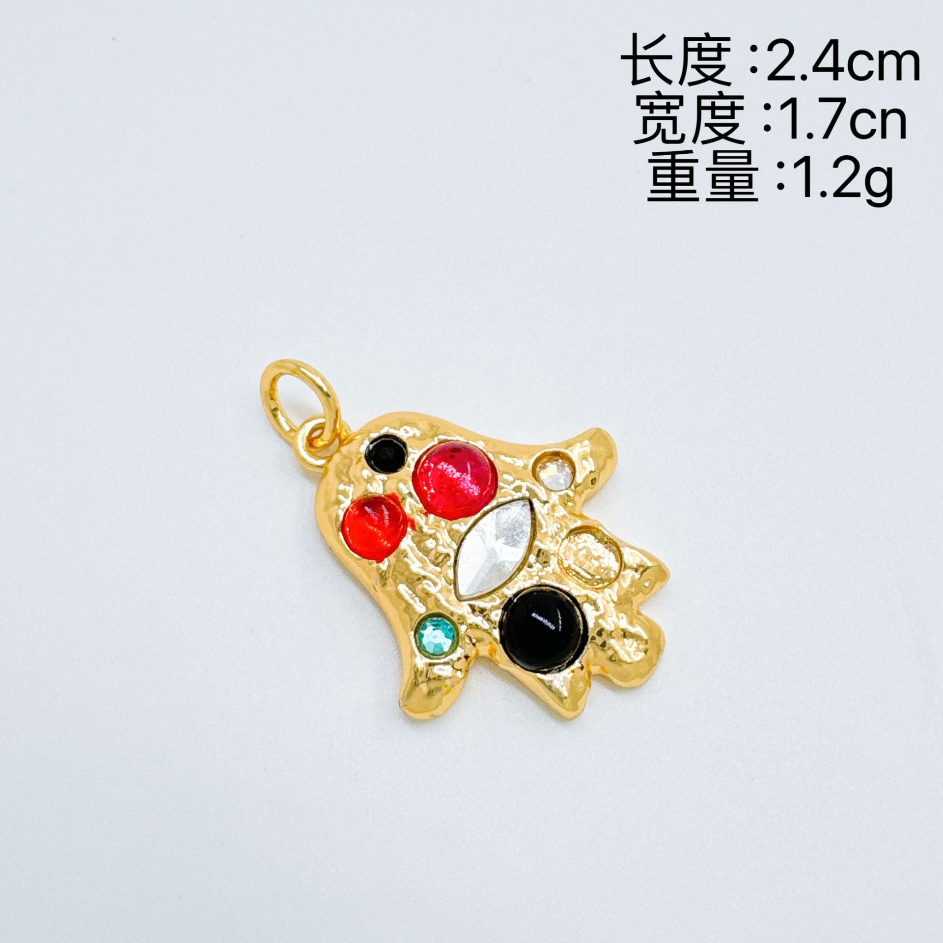 Wholesale Evil Eye Palm Pendant Gold Plated Copper Fashion Jewelry Boutique Gift