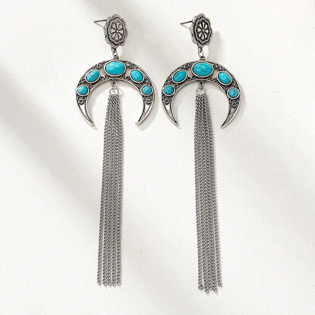 Wholesale Retro Western Style Turquoise Earrings