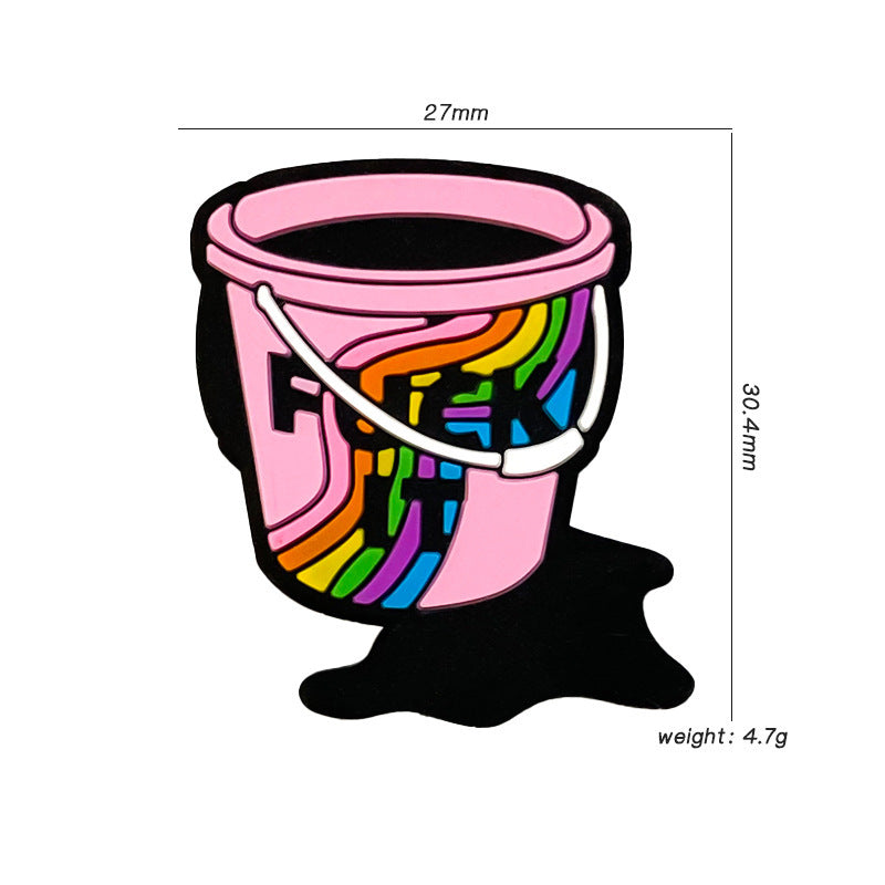 Wholesale 10pcs Color Handheld Bucket  Focal Beads DIY Bead Accessories