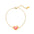 Wholesale  Heart Shaped Necklace  Adjustable Peach Heart Natural Stone  Accessories