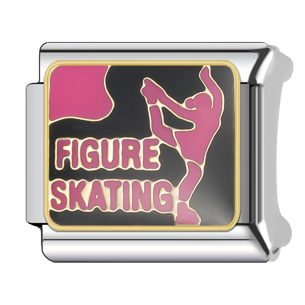 Wholesale Italian Charm Bracelet 9mm DIY Splicing Red Female Series Stainless Steel Composable Bracelet