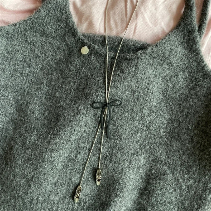 Wholesale Fashion Bow Heart Long Necklace