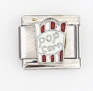 Wholesale Italian Style Modular Hamburger Charm Bracelet Stainless Steel Electroplated Unisex Gift