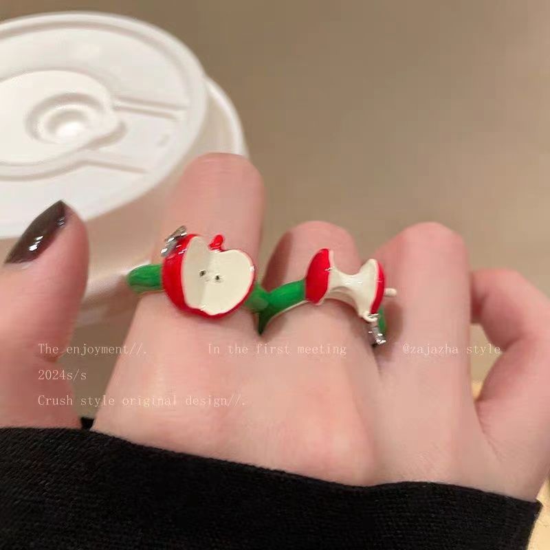 Wholesale Red and Green Apple Ring