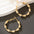 Wholesale Geometric Twisted Metal Texture Large Circle Earrings