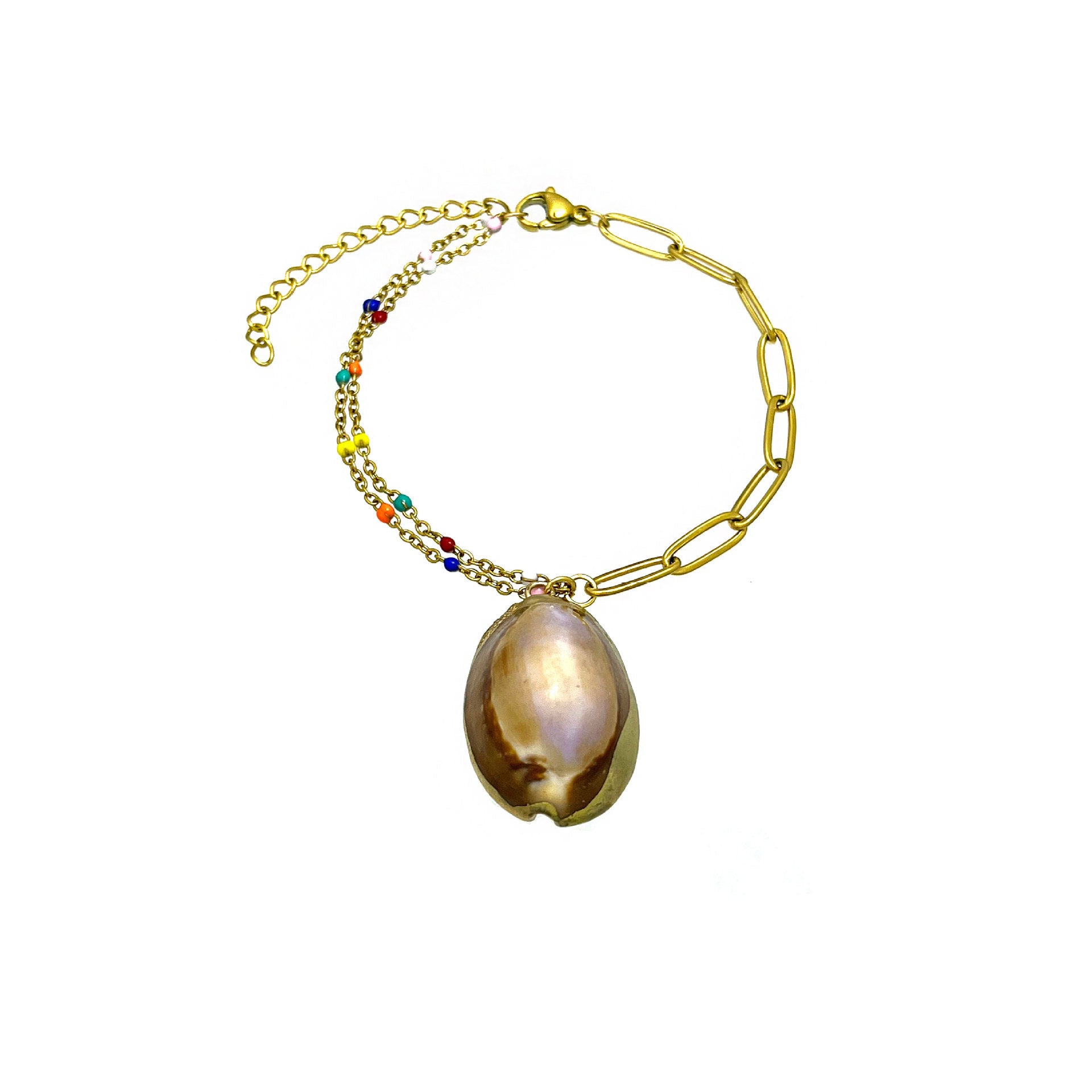 Wholesale Shell Oil Drop Double-Layer Bracelet