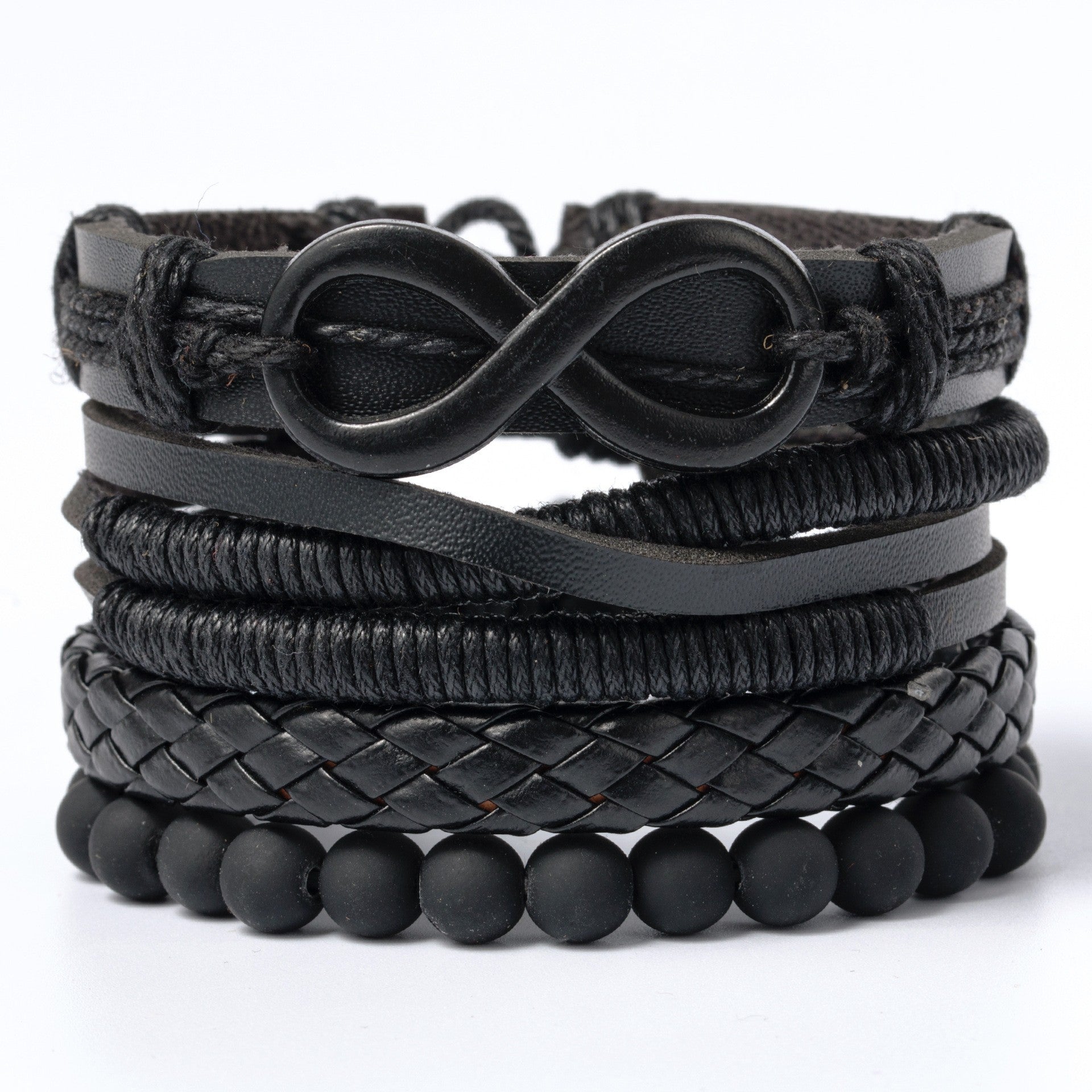 Wholesale Retro Multi-layer Alloy Leather Bracelet