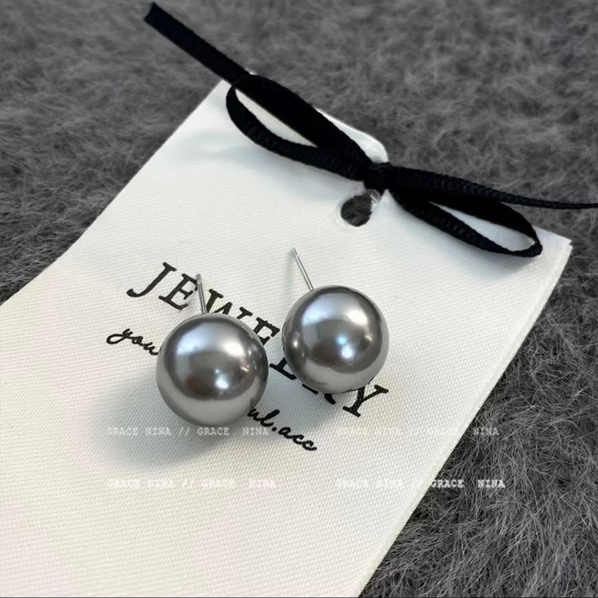 Wholesale S925 Silver Needle Pearl Bun Earrings ACC-ES-Mengf006