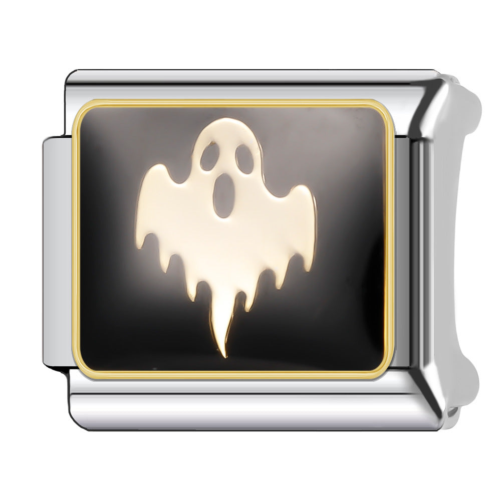 Wholesale Italian Charm Bracelet 9mm DIY Splicing Halloween Series Stainless Steel Composable Bracelet