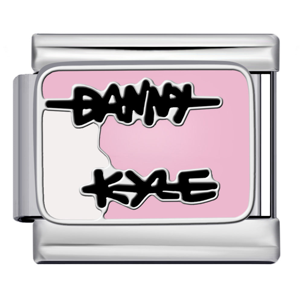 Wholesale  Italian Charm Bracelet 9mm DIY Welded Oil DripCreative Stainless Steel Composable Bracelet