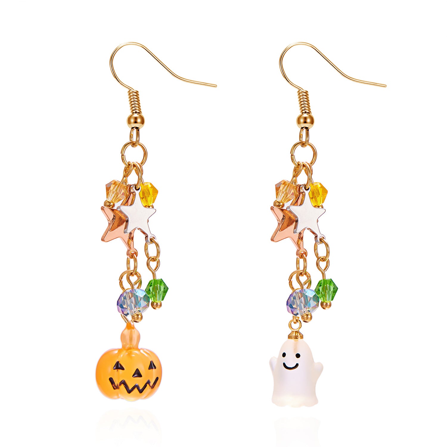 Wholesale  tassel orange pumpkin ghost earrings