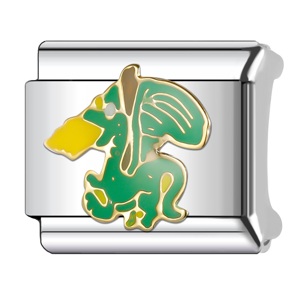 Wholesale Italian Charm Bracelet 9mm DIY Splicing Animal Style Stainless Steel Composable Bracelet