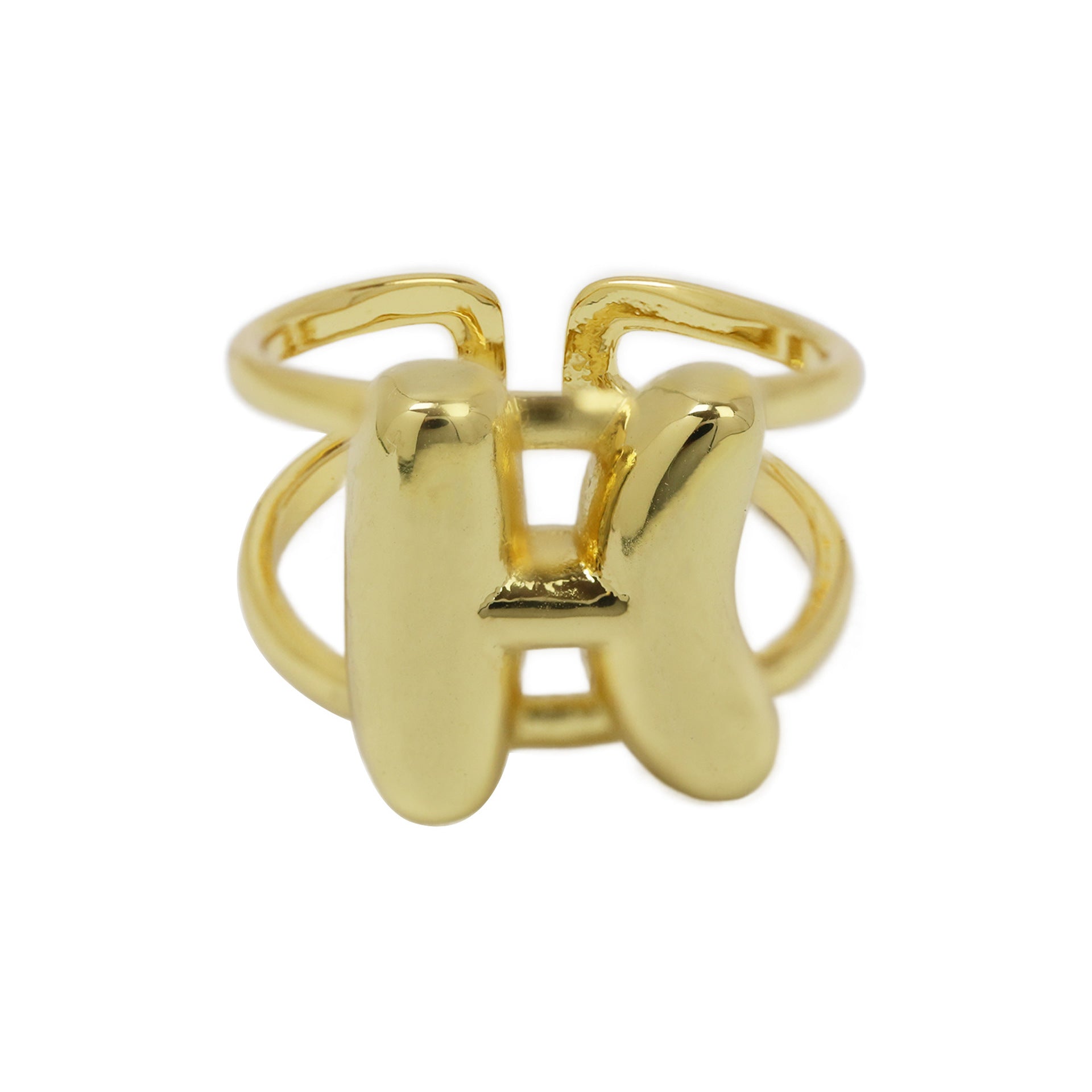 Wholesale  26 A-Z English Letter Open Luxury Women's Rings
