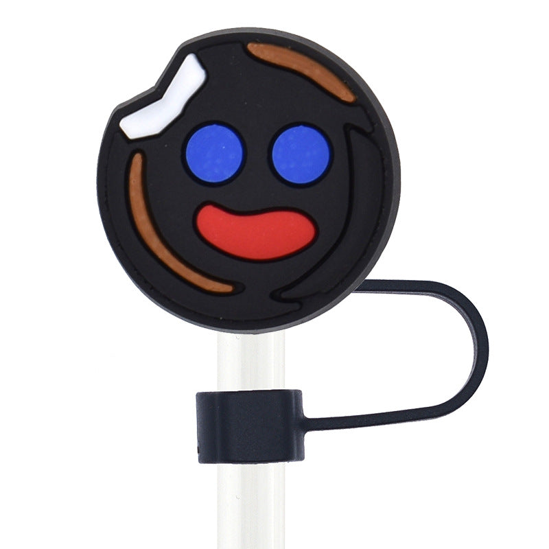 Wholesale  Random 100pcs Mexican Series  10mm PVC Soft Straw Tube Cap