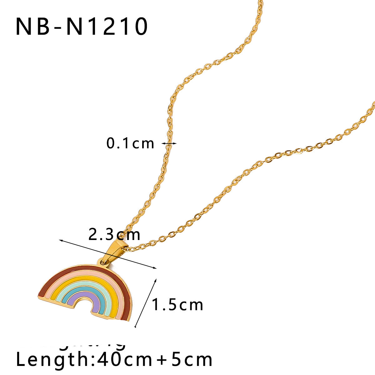 Wholesale Rainbow Butterfly Insect Dragonfly Titanium Steel Oil Drop Necklace