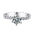 Wholesale Six-Claw Honeycomb S925 Sterling Silver 1 karat Moissanite Diamond Ring