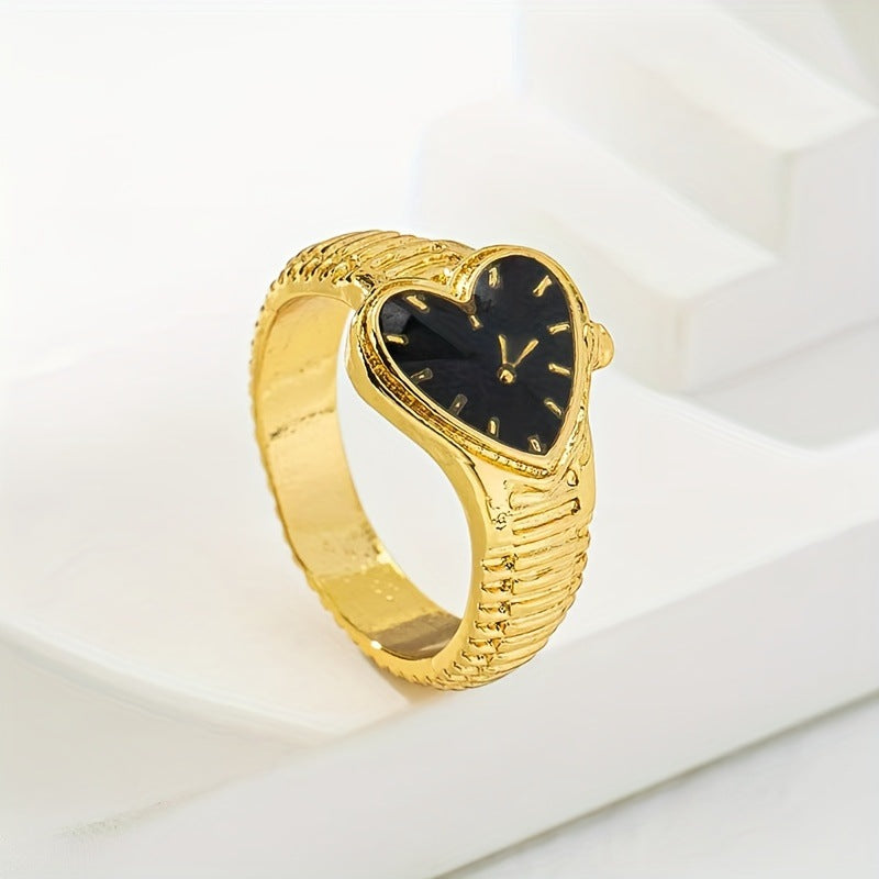 Wholesale  retro love small gold watch ring