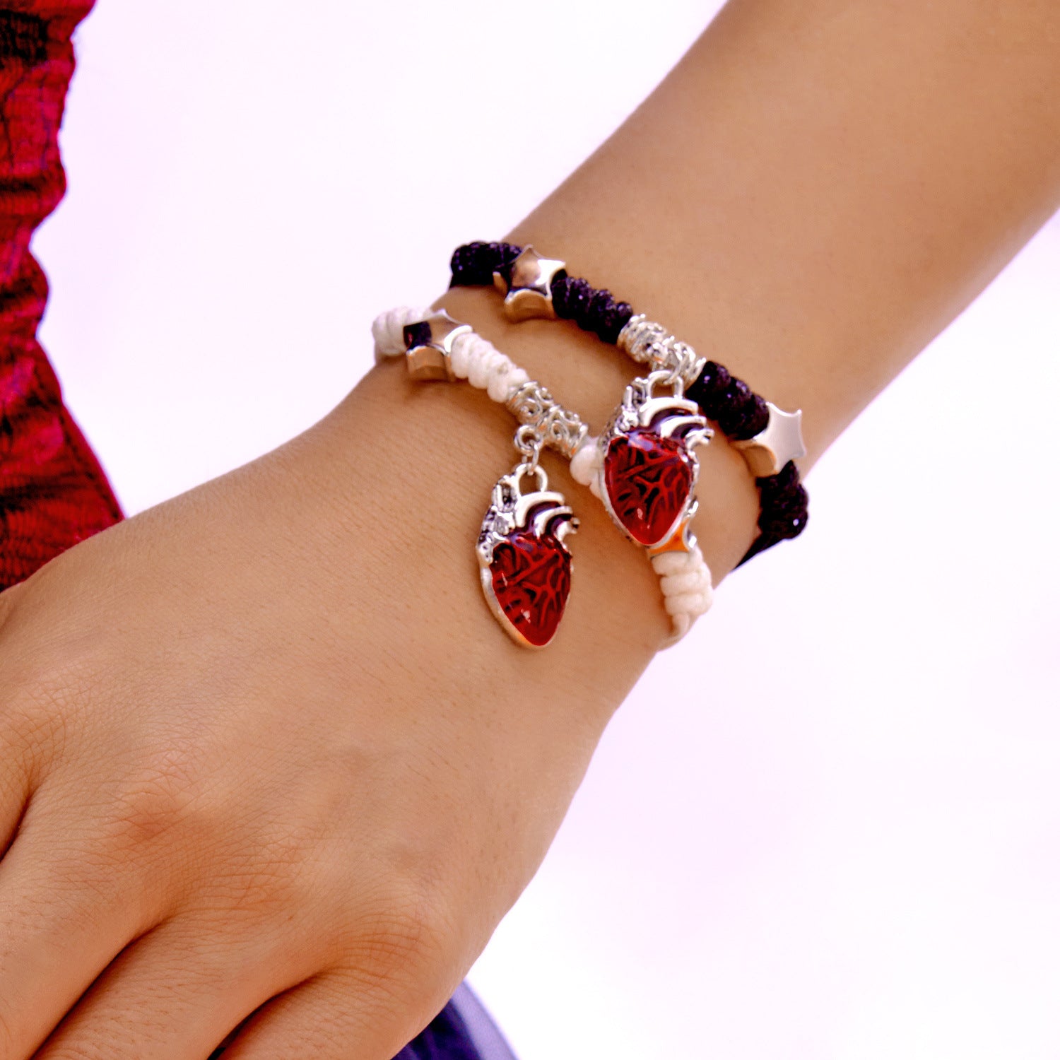 Wholesale Halloween 3D Bleeding Heart Necklace Earring Set