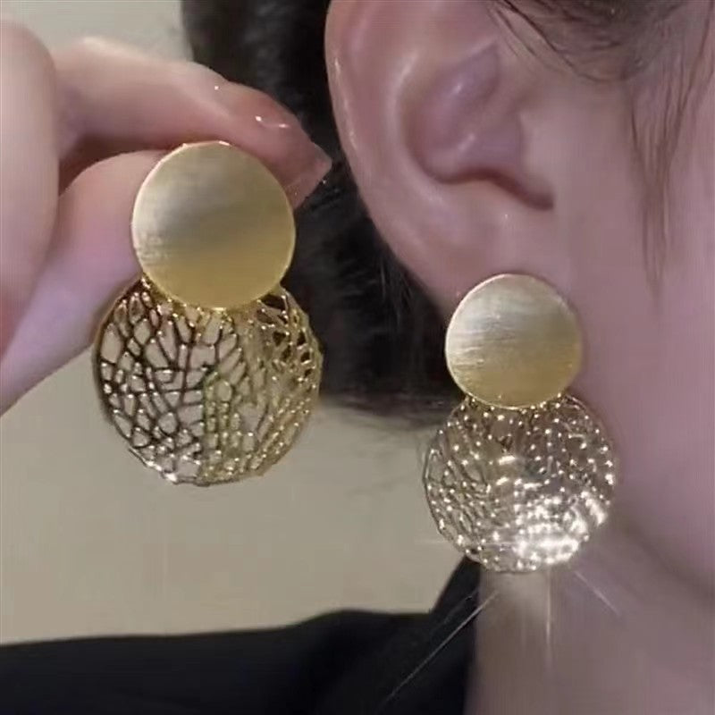 Wholesale Metal Woven Mesh Hoop Earrings