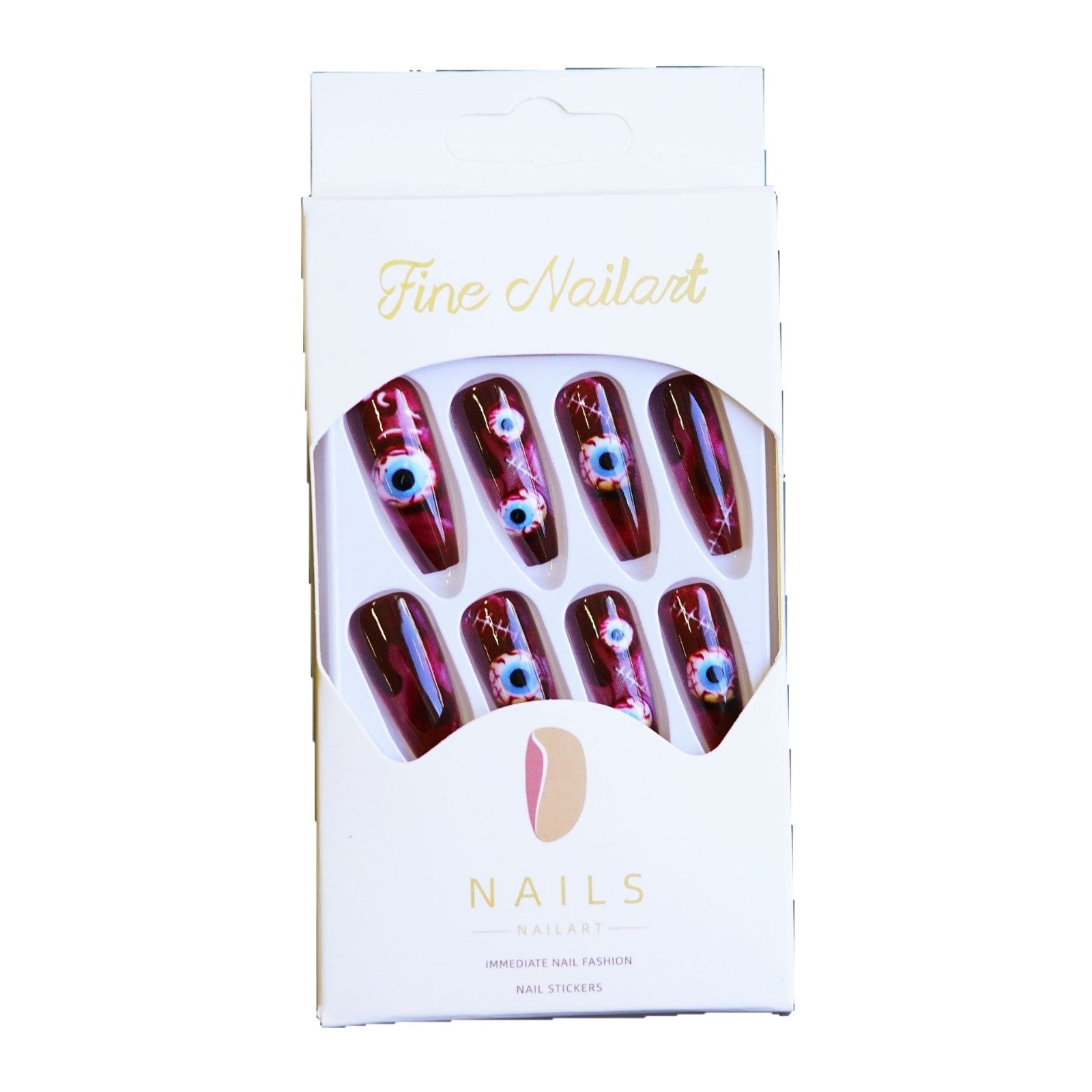 Wholesale 24 Pieces/ box  Blood Eyes Nails Kits Nail Stickers