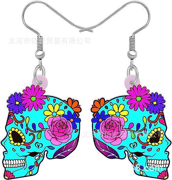 Wholesale  Beautiful Sugar Skull Head Earrings