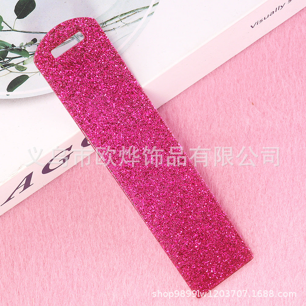 Wholesale 10PCS DIY Glitter Acrylic Bookmarks