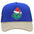 Wholesale Christmas green hair monster embroidered label grid baseball cap