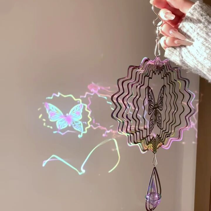 Wholesale Mandala Wind Chimes 3D Rotating Wind Chimes