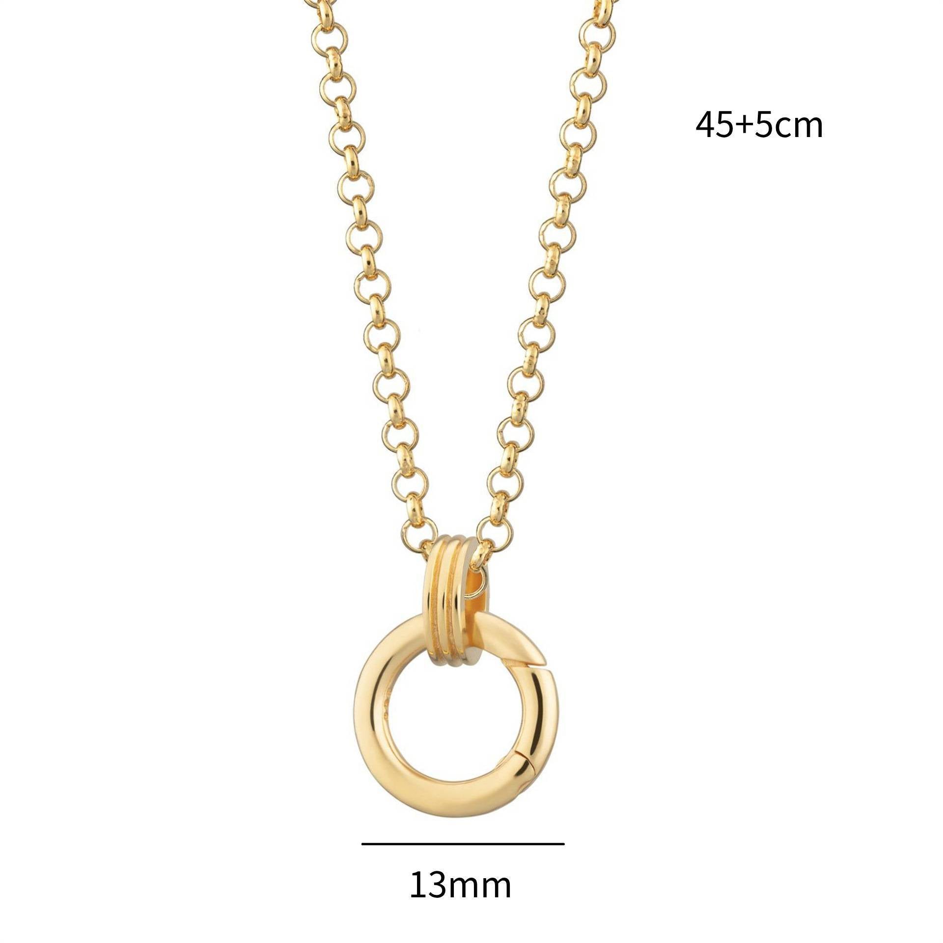 Wholesale Chain furnace vacuum plating stainless steel DIY basic movable chain love series pendant necklace