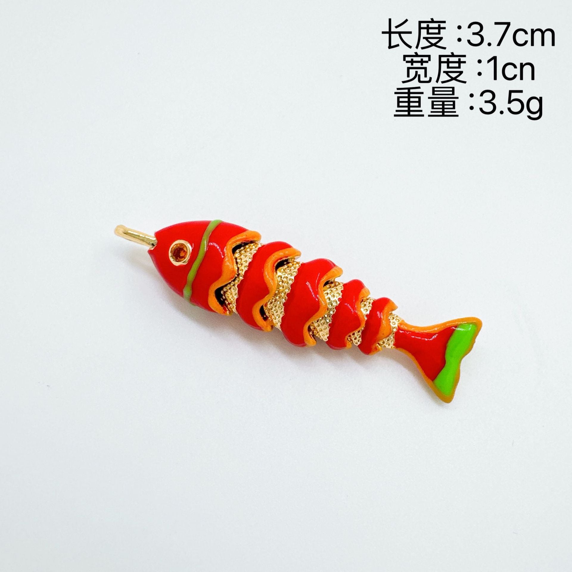 Wholesale Copper Electroplated Movable Multi-Drop Oil Paint Fish Pendant Necklace Fashion Accessory