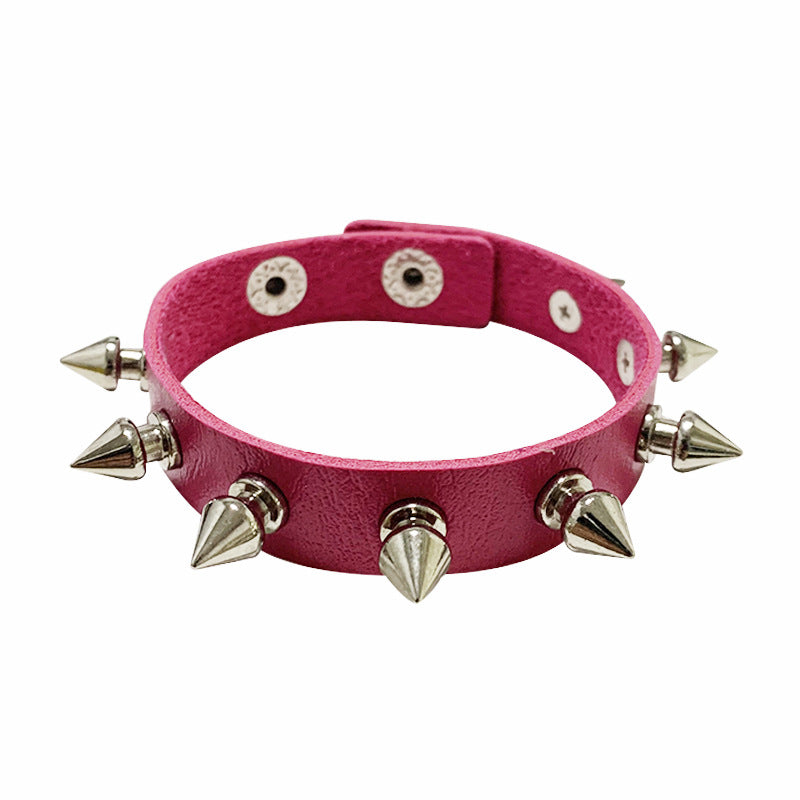 Wholesale Punk Style Rivet Bracelet Leather Rock Gothic Bracelet ACC-BT-Jinl002