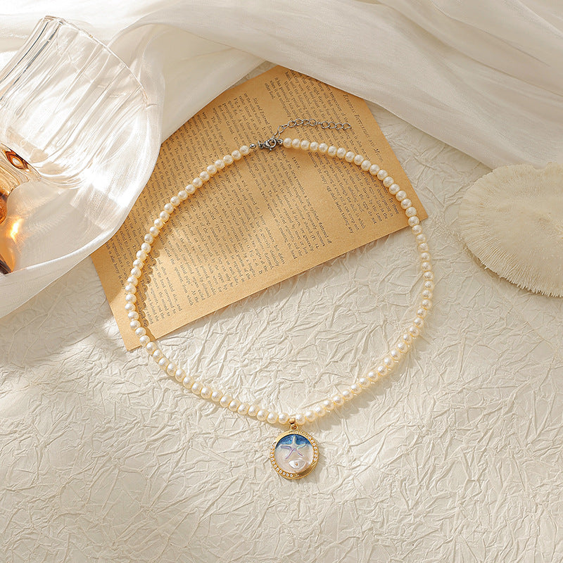 Wholesale Pearl Conch Coconut Shell Necklace