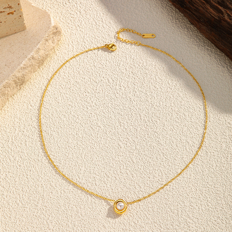 Wholesale electroplated 18K gold stainless steel necklace