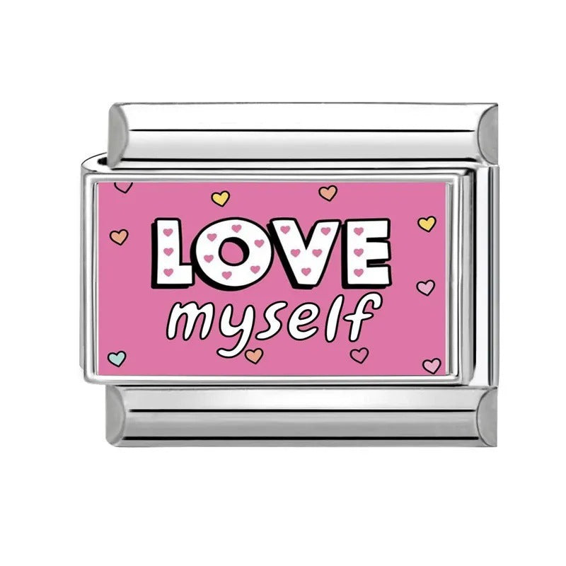 Wholesale Italian ModularValentine' s Day Collection Love DIY  Bracelet