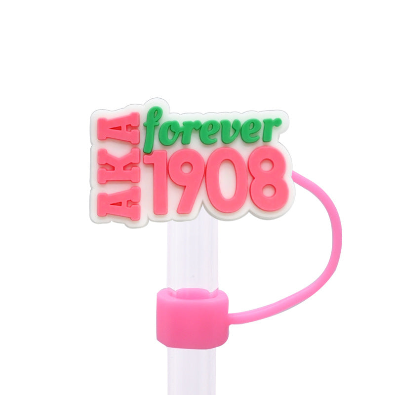 Wholesale Random 100pcs Pink Series Straw Cover 10MM Straw Tube Cap