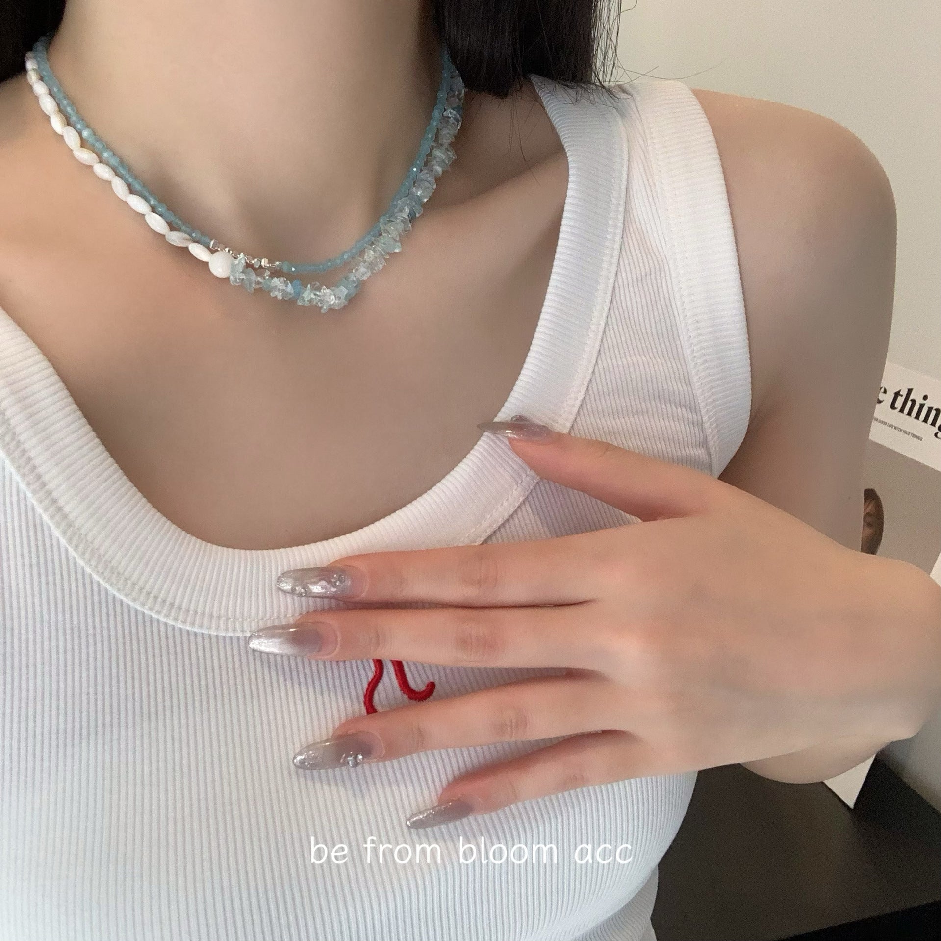 Wholesale  Natural Stone Splicing Shell Necklace