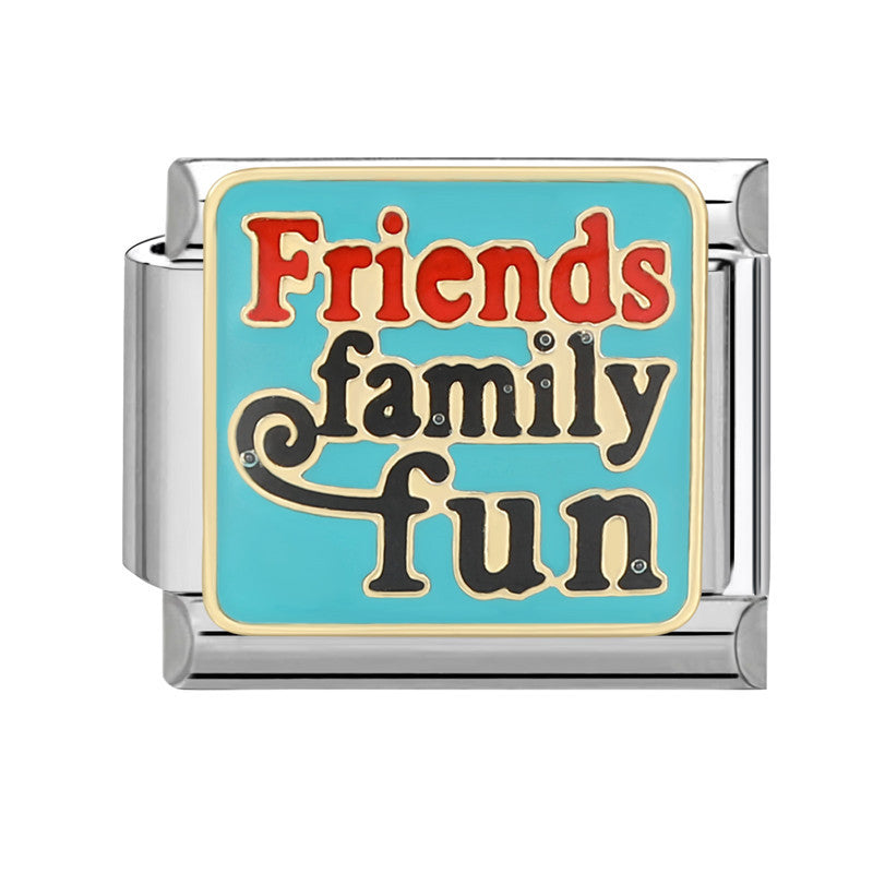 Wholesale Italian Charm Bracelet 9mm DIY Splicing Removable Green Series Titanium Steel Composable Bracelet