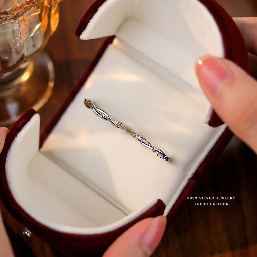 Wholesale S999 Silver Mobius Ring