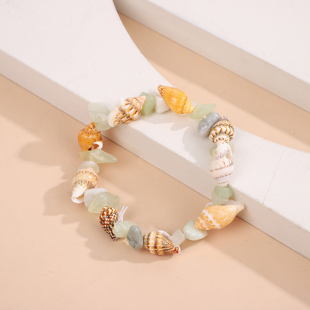 Wholesale Beach Themed Handmade Shell Bead Bracelet Starfish Pendant Jewelry Accessory