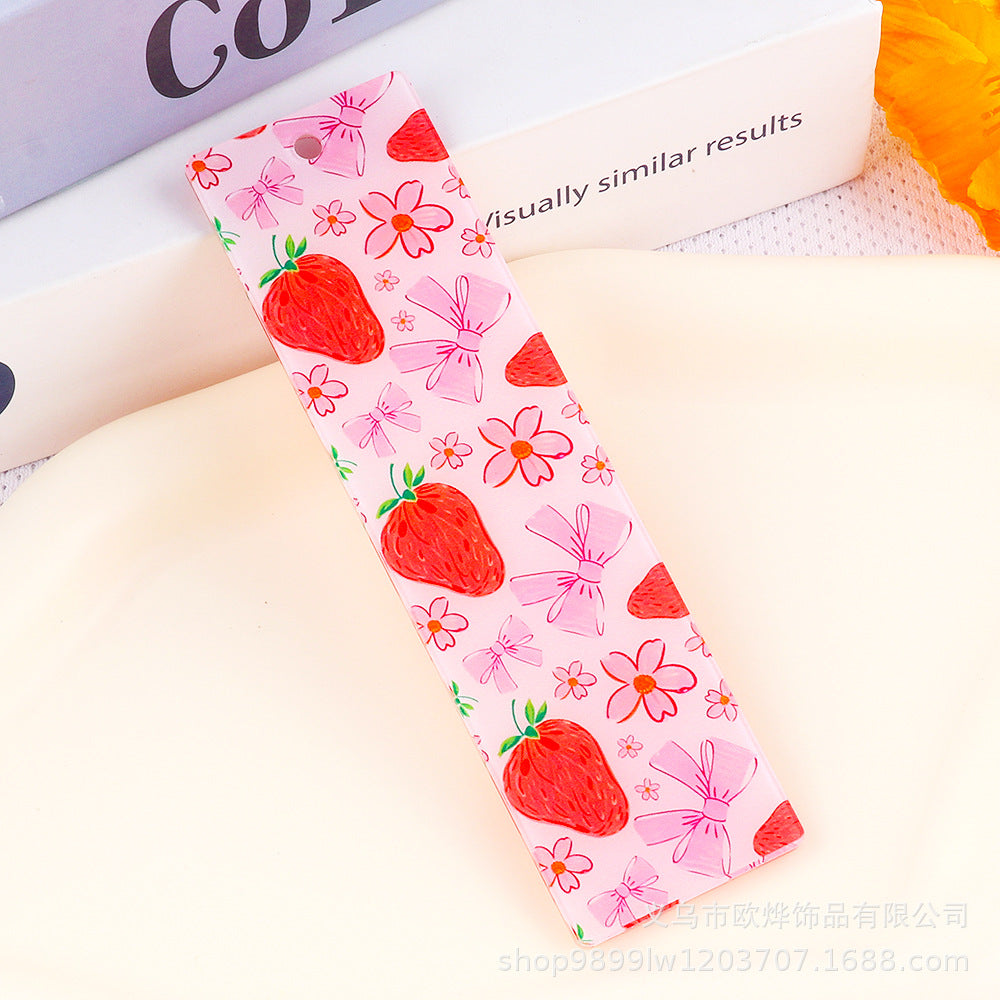 Wholesale 10pcs Cartoon Acrylic Double-sided Bookmark