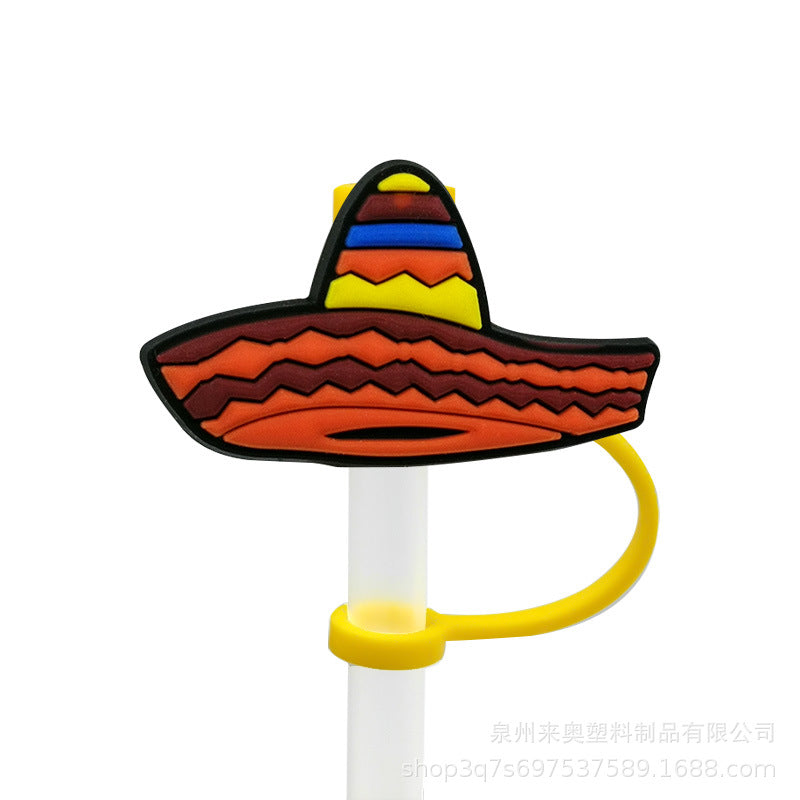 Wholesale 10PCS 7-8mm PVC Mexican Style Straw Tube Cap