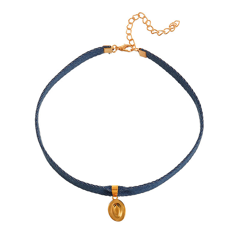 Wholesale retro gothic short velvet bull head pendant necklace