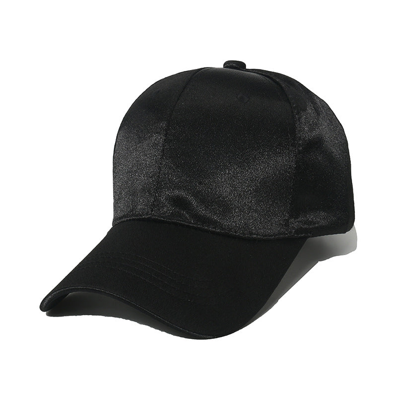 Wholesale Silk Satin Solid Color Casual Baseball Hat