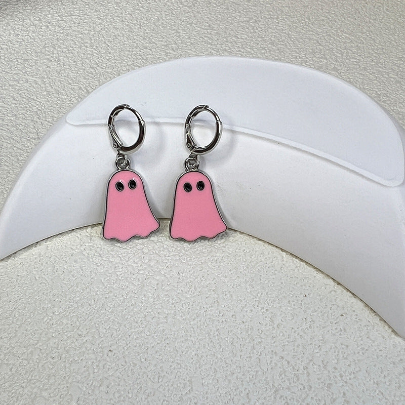 Wholesale   Walking Ghost Golden Ghost Cute  Earrings