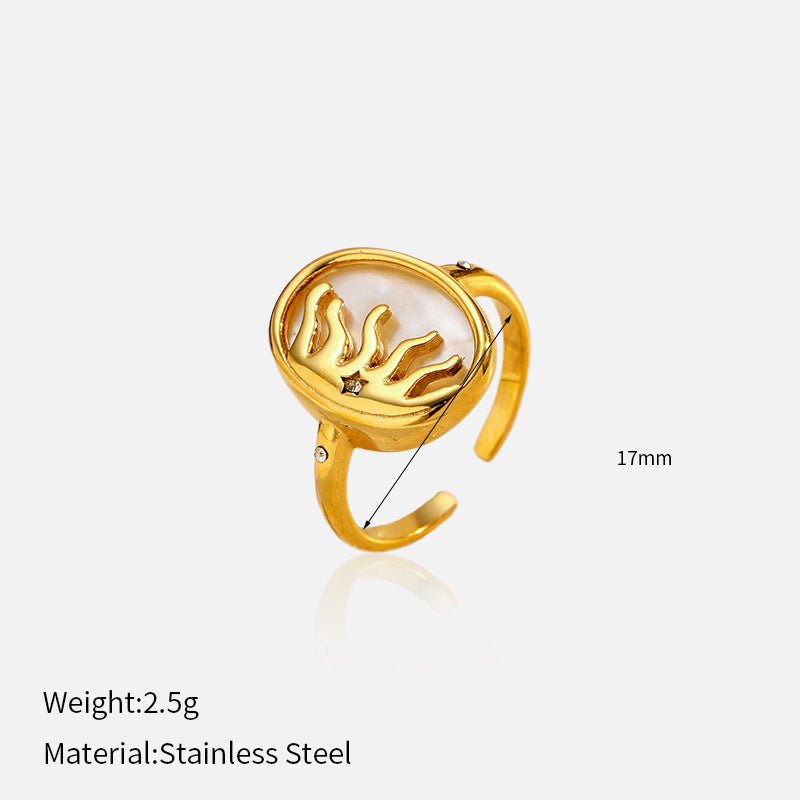 Wholesale flame titanium steel ring