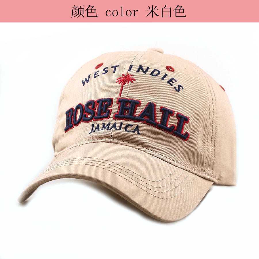 Wholesale Embroidered Letter Baseball Cap Women' s Solid Black Sun Protection Outdoor Sports Casual