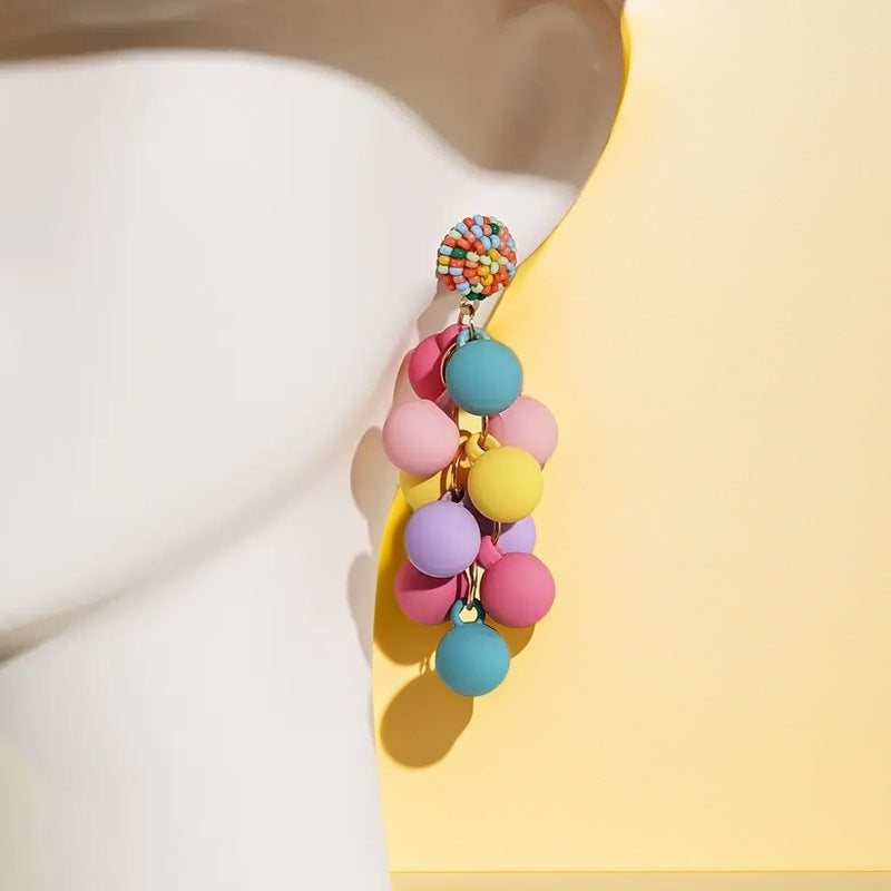 Wholesale  Colorful Cute Dopamine Balloon Pendant Earrings