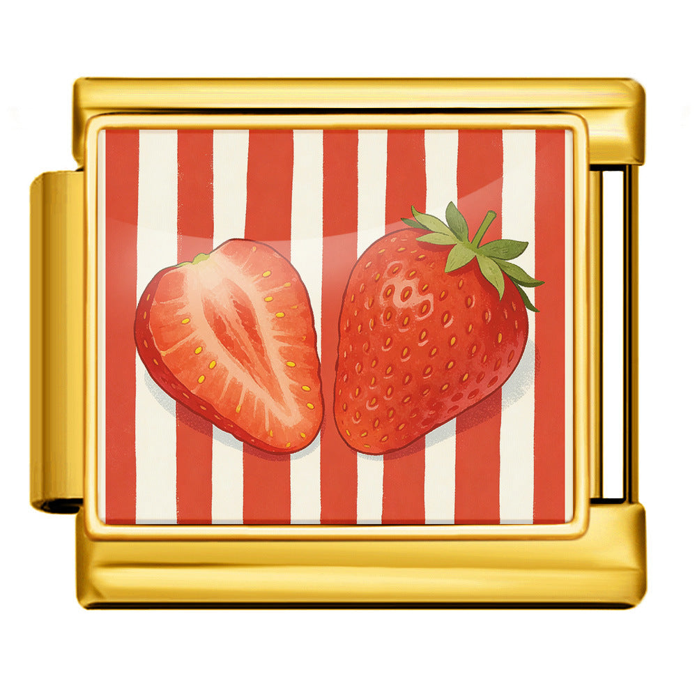 Wholesale 9mm Italian Charm Starter Bracelets DIY square Single Section Creative Stainless Steel Composable Bracelet